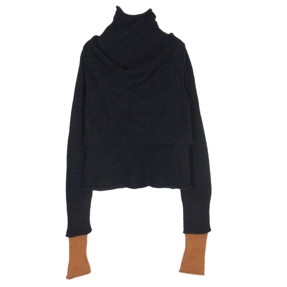ISSEY MIYAKE イッセイミヤケ IM43-KN267 INTERPLAY インタープレイ バイカラー アルパカ ウール ニット ブラック系 2【中古】