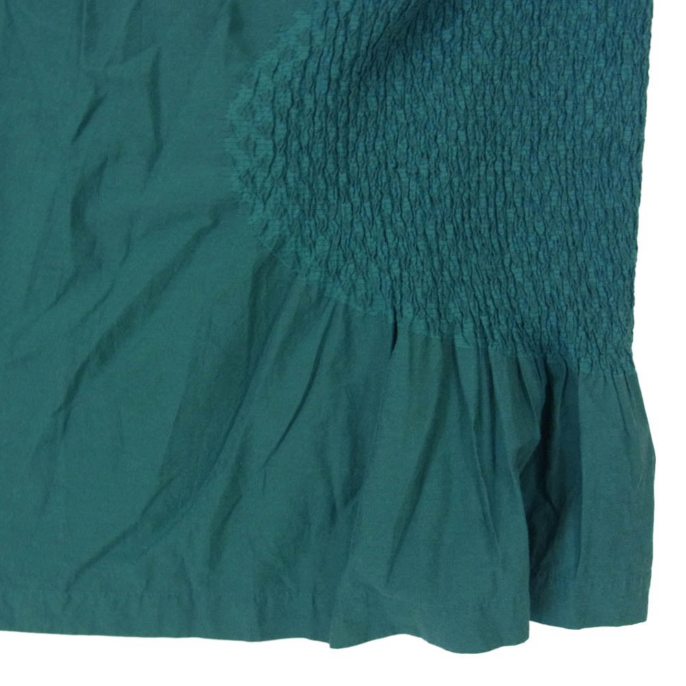 ISSEY MIYAKE イッセイミヤケ IM13-FG008 RIZE skirt シャーリング 変形 ロング スカート グリーン系 2【中古】