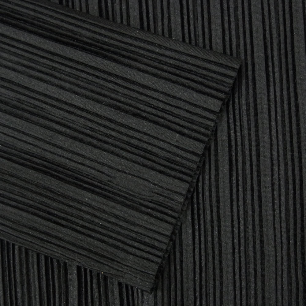 PLEATS PLEASE プリーツプリーズ イッセイミヤケ ISSEY MIYAKE イッセイミヤケ PP83-FK351 ISSEY MIYAKE イッセイ ミヤケ リブプリーツ タートルネック ハイネック 長袖トップス シャツ カットソー ブラック系 3【極上美品】【中古】