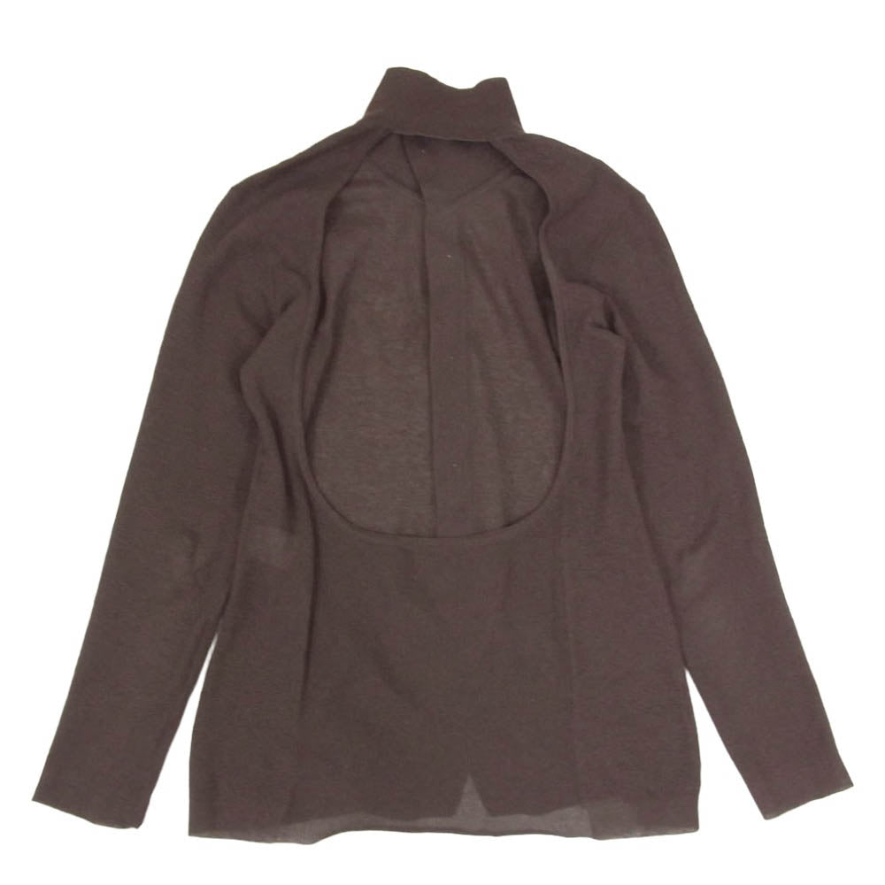 ISSEY MIYAKE イッセイミヤケ IM51-KJ753 KNIT SHIRT ニット シャツ カーディガン ブラウン系 2【美品】【中古】