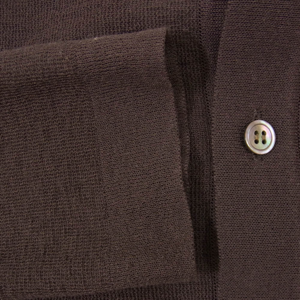 ISSEY MIYAKE イッセイミヤケ IM51-KJ753 KNIT SHIRT ニット シャツ カーディガン ブラウン系 2【美品】【中古】
