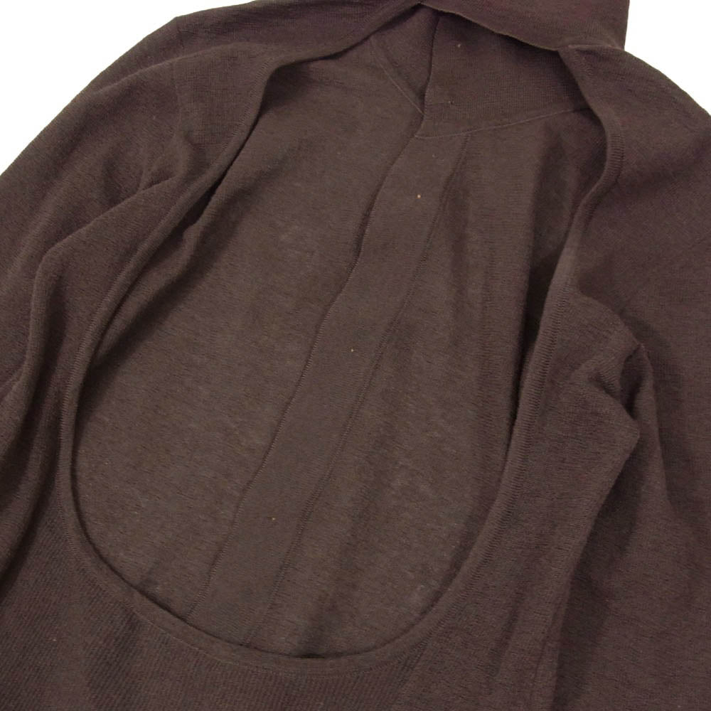 ISSEY MIYAKE イッセイミヤケ IM51-KJ753 KNIT SHIRT ニット シャツ カーディガン ブラウン系 2【美品】【中古】