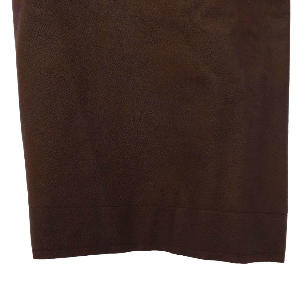 ISSEY MIYAKE イッセイミヤケ 1M61-FF578 PRONOUNCED BODY プロナウンスト ボディ フェイクレザー 変形 アシンメトリー ワイドパンツ ワインレッド系 1【美品】【中古】
