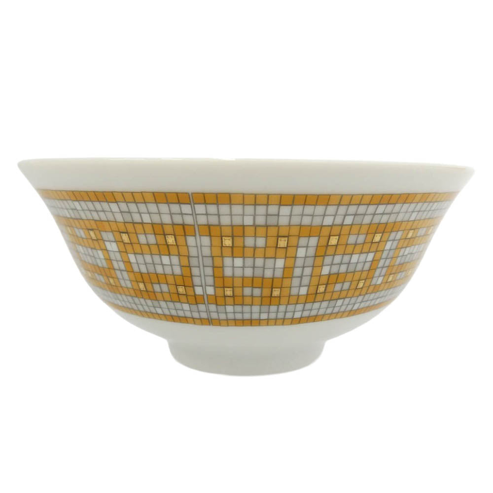 HERMES エルメス ライスボウル モザイク 24 プラチナ ポーセリン ホワイト系 イエロー系【新古品】【未使用】【中古】