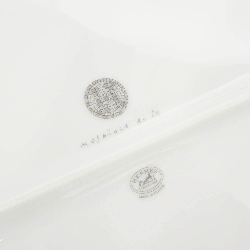 HERMES エルメス モザイク オーバルGM プレート ホワイト系【新古品】【未使用】【中古】