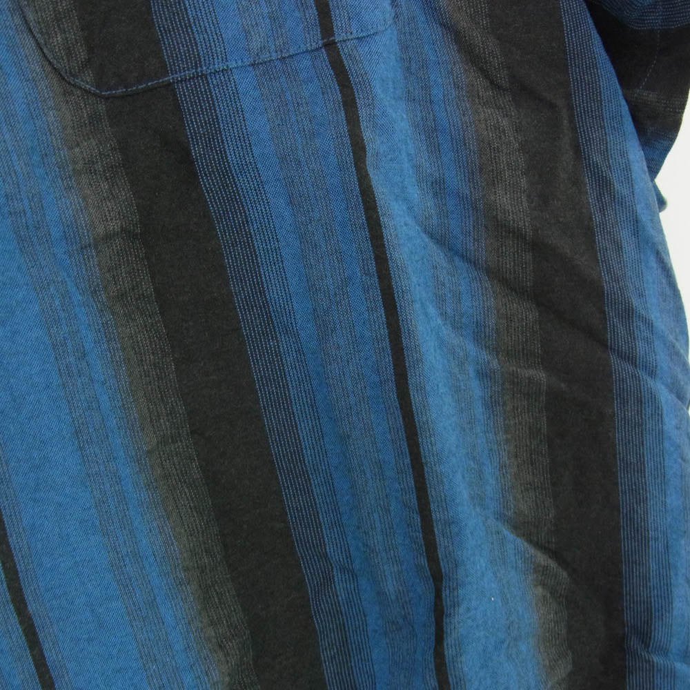 WACKO MARIA ワコマリア 26SS-WMS-OC12 OMBRE STRIPE OPEN COLLAR SHIRT S/S オンブレ ストライプ レーヨン オープンカラー 開襟 半袖 シャツ ブルー系 M【美品】【中古】