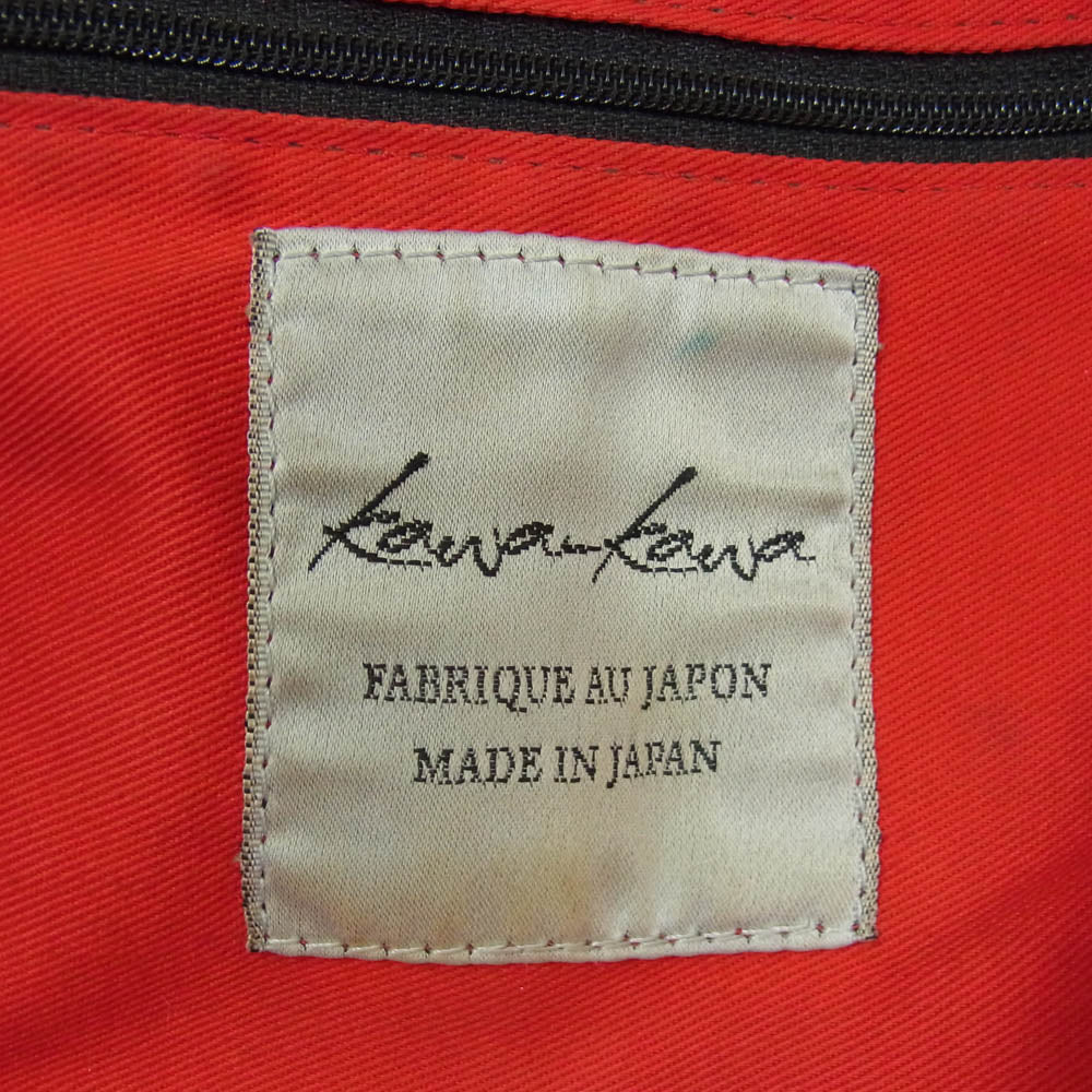 カワカワ wet レザー 切替 トートバッグ ブラック系【中古】