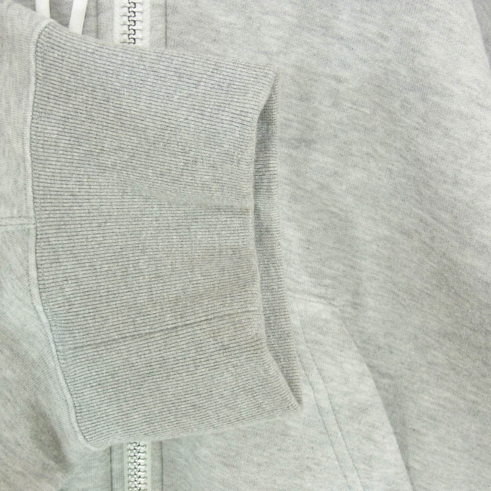 Sacai サカイ 24SS 24-07394 Sponge Sweat Hoodie スポンジ スウェット ショート丈 クロップド フーディー ジップパーカー グレー系 2【中古】