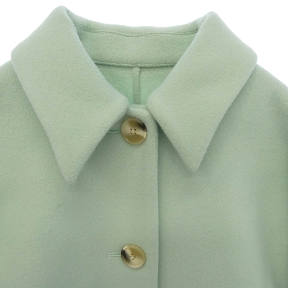 ENFOLD エンフォルド 25AW 300IA230-1991 ENFOLD NAPE SOUTIEN-COLLAR COAT ステンカラーコート ライトグリーン系 38【中古】