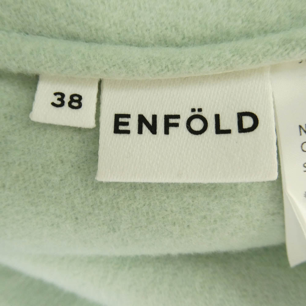 ENFOLD エンフォルド 25AW 300IA230-1991 ENFOLD NAPE SOUTIEN-COLLAR COAT ステンカラーコート ライトグリーン系 38【中古】