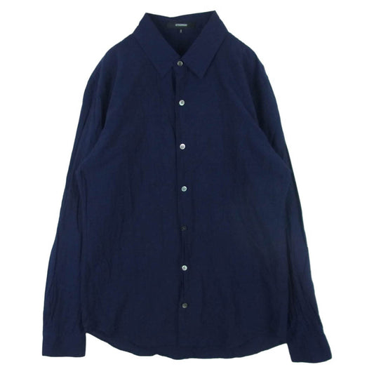 ATTACHMENT アタッチメント AS71-221 Co/Li シャンブレー ローン レギュラー カラー シャツ 長袖 ダークネイビー系 2【中古】