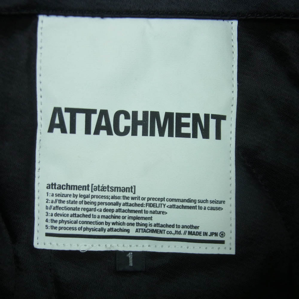 ATTACHMENT アタッチメント キルティングライナー付き M-65 ミリタリー ジャケット 日本製 ブラック系 1【中古】