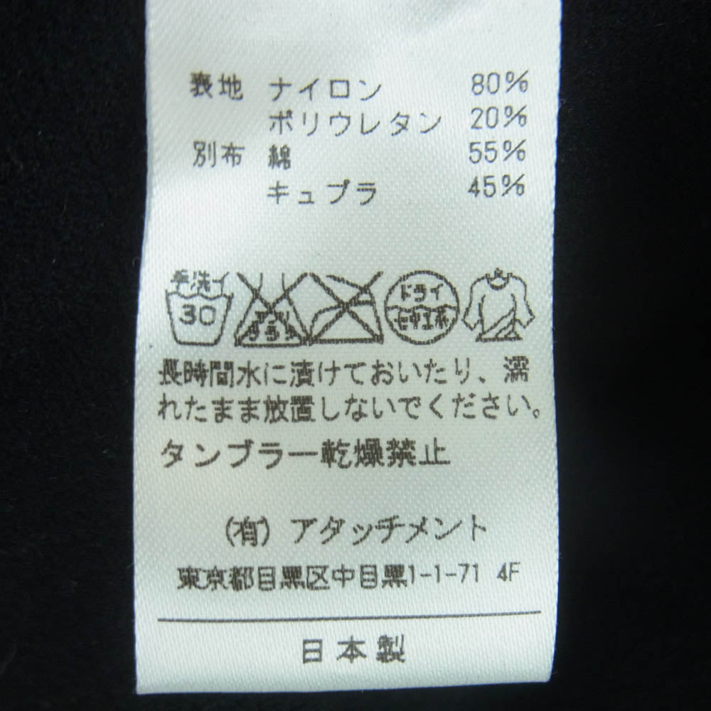 KAZUYUKI KUMAGAI ATTACHMENT カズユキクマガイアタッチメント KG42-079 トリコット ストレッチ ツイル ジャケット テーラードジャケット ダークネイビー系 黒に近いダークネイビー系 2【中古】