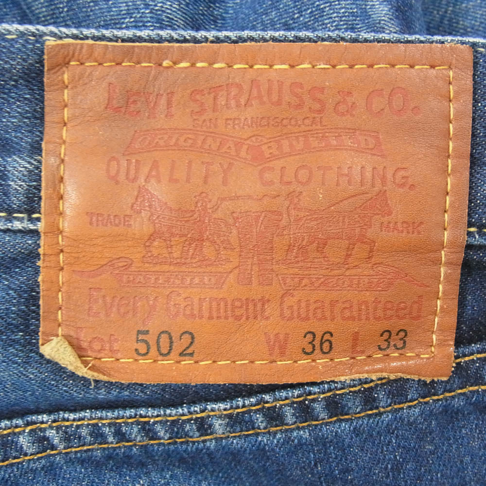 Levi's リーバイス 00502-0068 502 ボタン裏刻印V23 セルビッチ 赤耳 デニム パンツ W36 L33 インディゴブルー系 36【中古】