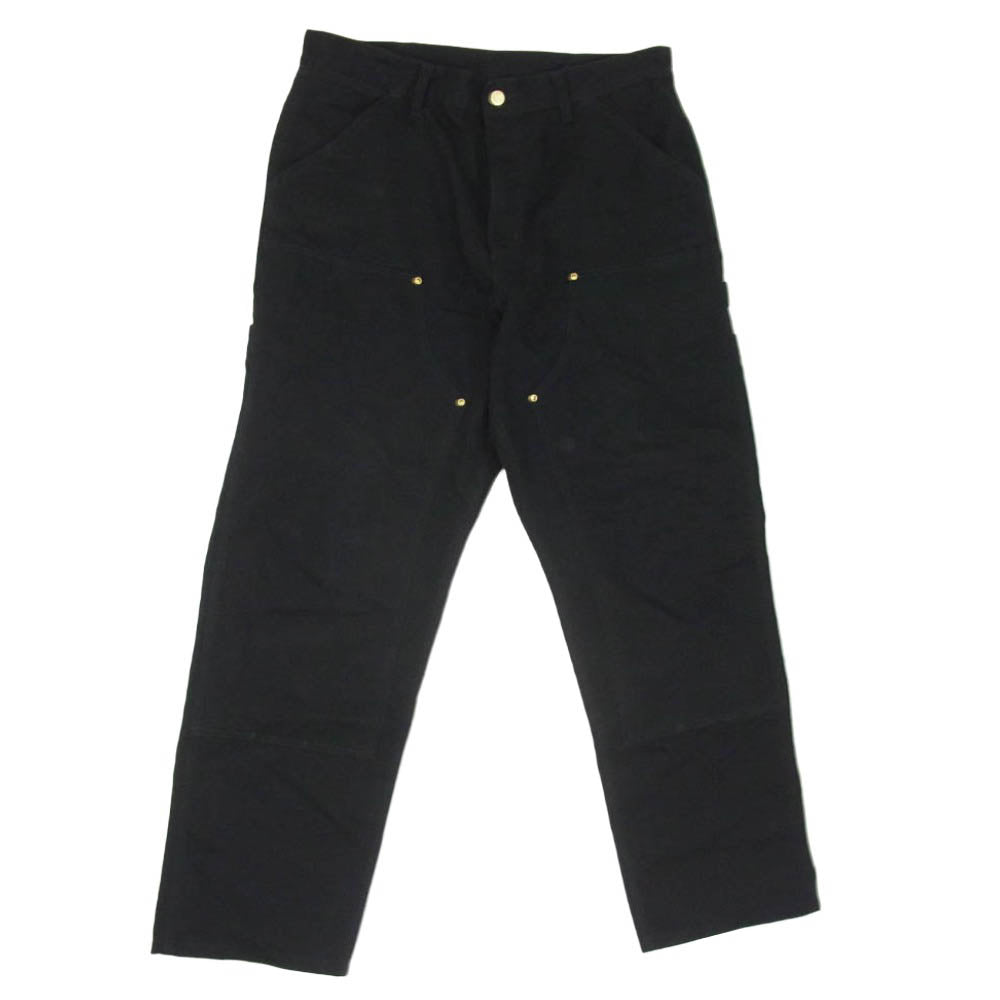 Carhartt カーハート I031501 DOUBLE KNEE PANT ダック地 ダブルニー コットン ペインターパンツ ブラック系 32【中古】