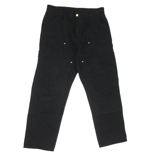 Carhartt カーハート I031501 DOUBLE KNEE PANT ダック地 ダブルニー コットン ペインターパンツ ブラック系 32【中古】