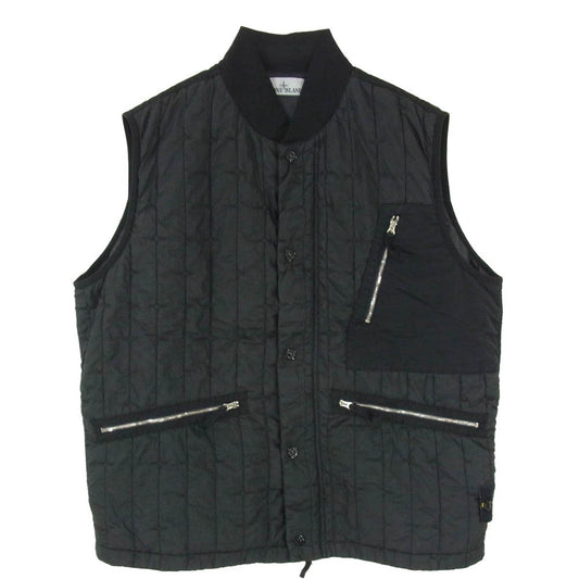 STONE ISLAND ストーンアイランド 8015G0231 Nylon Stella Vest Primaloft-TC ワッペン付き ナイロン ステラ 中綿プリマロフト ベスト ブラック系 M【中古】