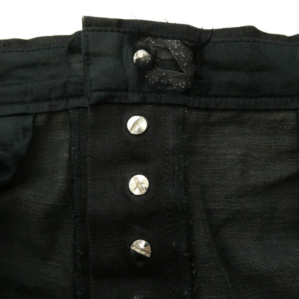 CHROME HEARTS クロムハーツ（原本無） スクロールラベル CHプラス ホースシュー クロス ボタンフライ ブラック デニム パンツ ブラック系【中古】