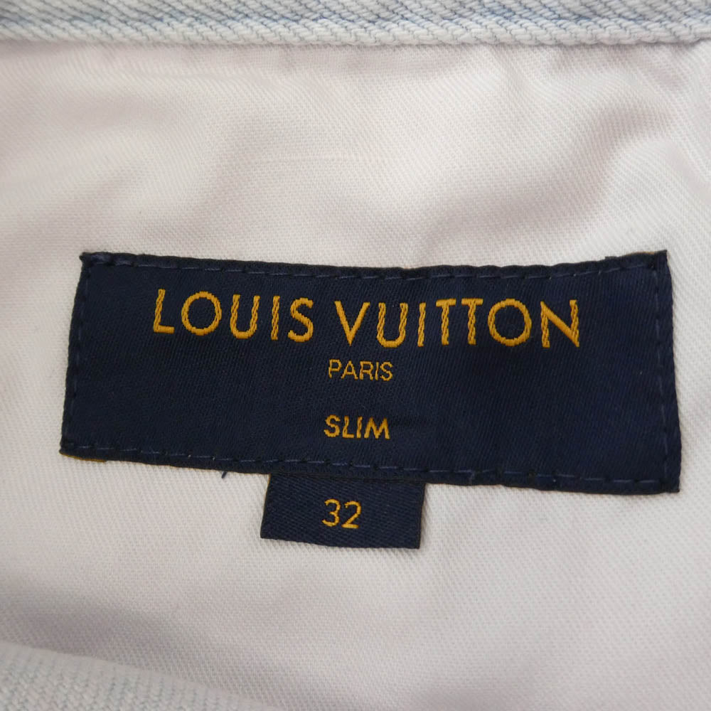 LOUIS VUITTON ルイ・ヴィトン 20SS HID63W ストレート ジーンズ デニム パンツ ピンク系 32【中古】