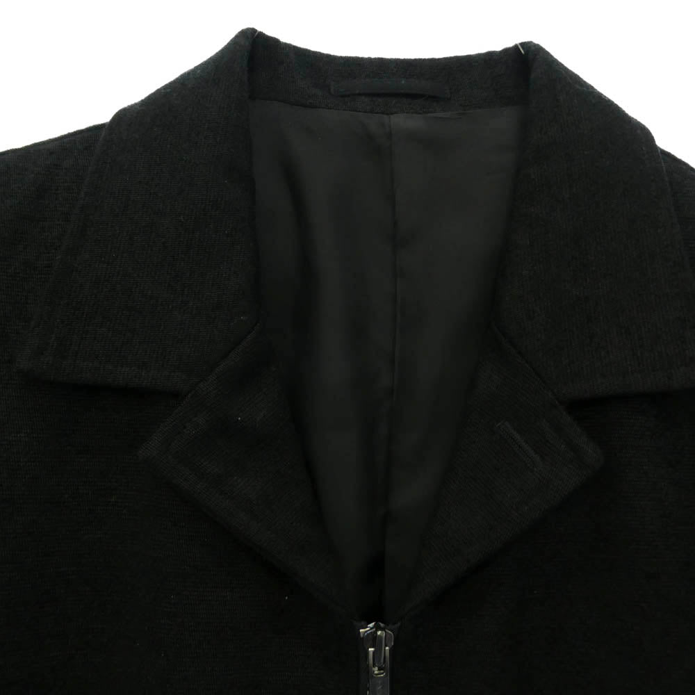 COMME des GARCONS HOMME コムデギャルソンオム 田中オム 90s ヴィンテージオム アーカイブ AD1996 HJ-080790 ウール ジップアップ ジャケット ブラック系 M【中古】
