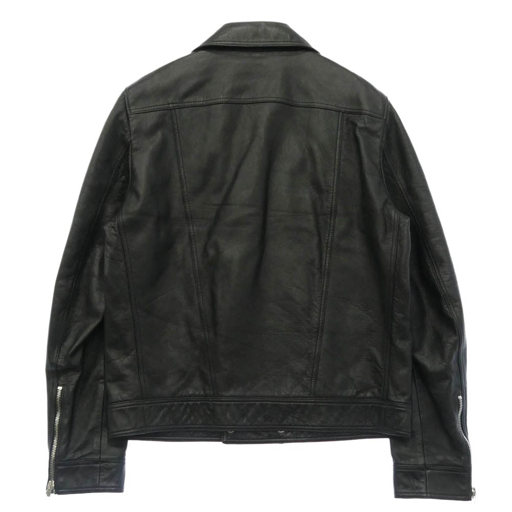 SAINT LAURENT サンローラン 15AW 397440 Y5YB1 Hedi Slimane Archive エディ期 L00 ダブルライダース レザー ジャケット ブラック系 52【中古】