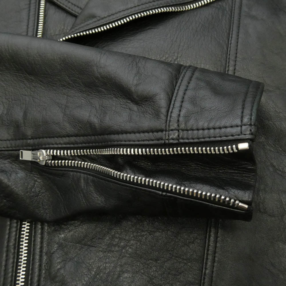 SAINT LAURENT サンローラン 15AW 397440 Y5YB1 Hedi Slimane Archive エディ期 L00 ダブルライダース レザー ジャケット ブラック系 52【中古】