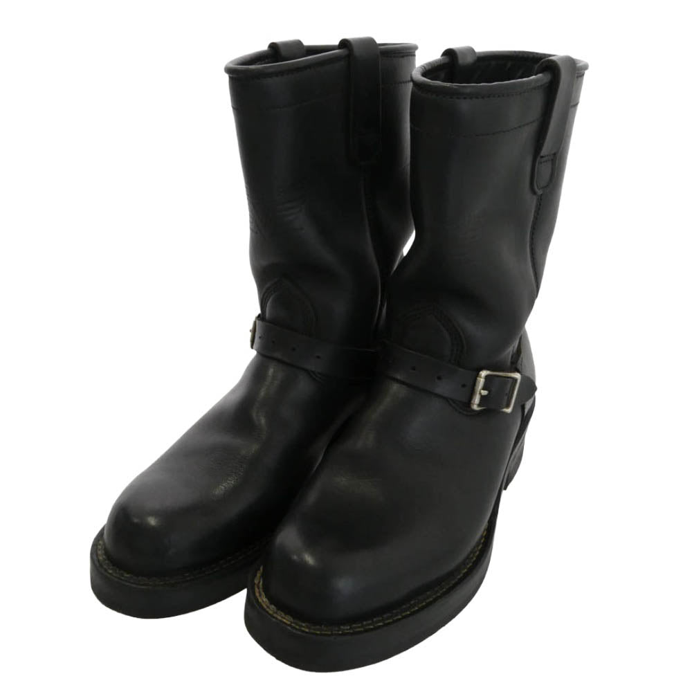 VIBERG ヴァイバーグ × SCARECROW スケアクロウ レザー エンジニア ブーツ ブラック系 US10.5【中古】