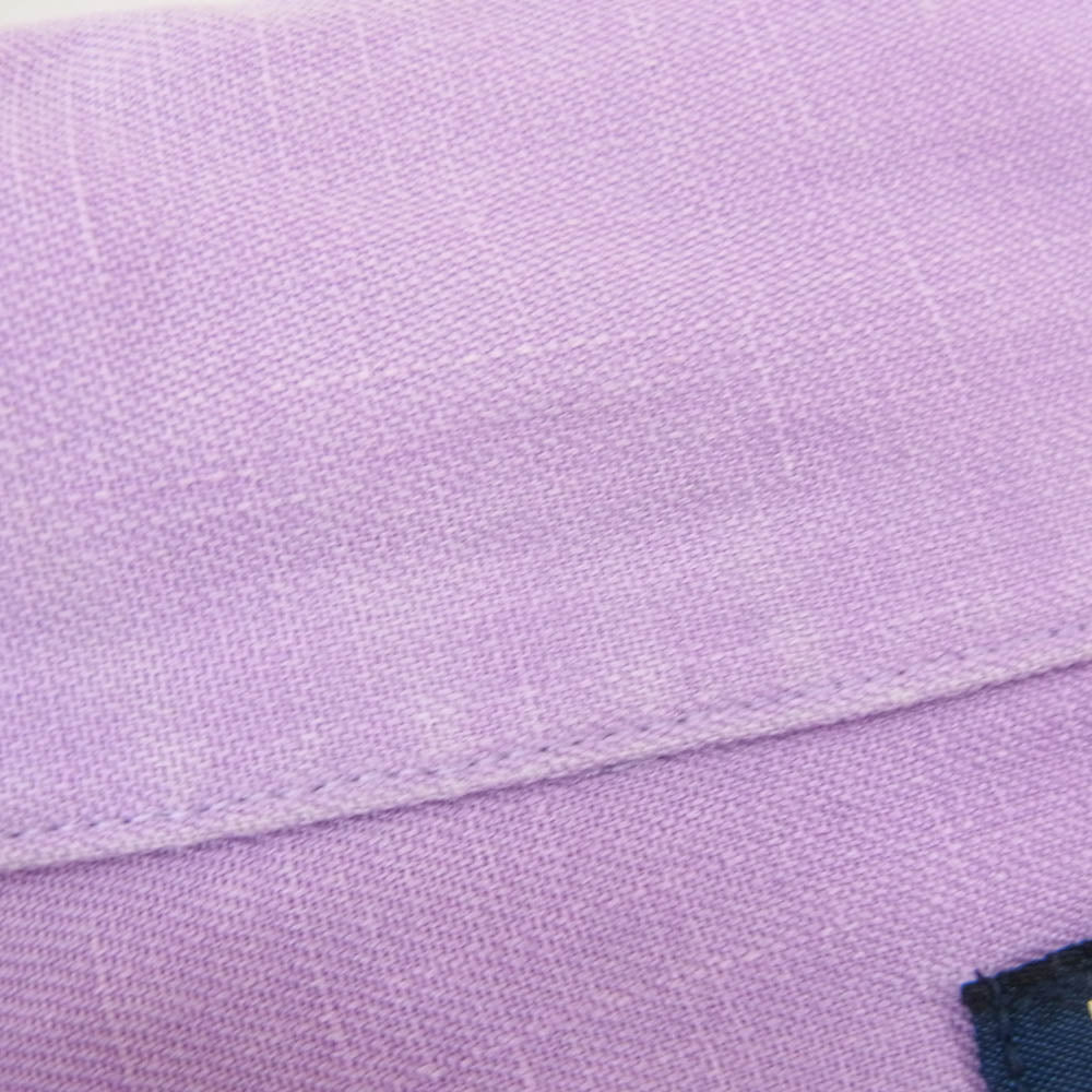 POLO RALPH LAUREN ポロ・ラルフローレン 90s シルク混リネン ポニー刺繍 オープンカラー半袖シャツ パープル系 S【中古】