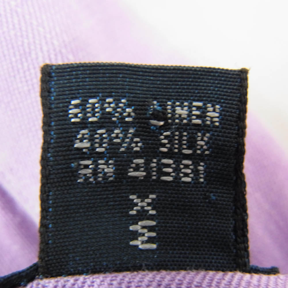 POLO RALPH LAUREN ポロ・ラルフローレン 90s シルク混リネン ポニー刺繍 オープンカラー半袖シャツ パープル系 S【中古】