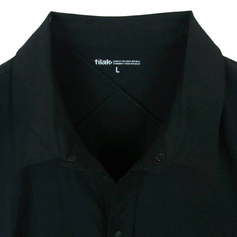 TILAK ティラック KNIGHT Shirts S/S ナイト シャツ ショート スリーブ 半袖 シャツ ブラック系 L【美品】【中古】