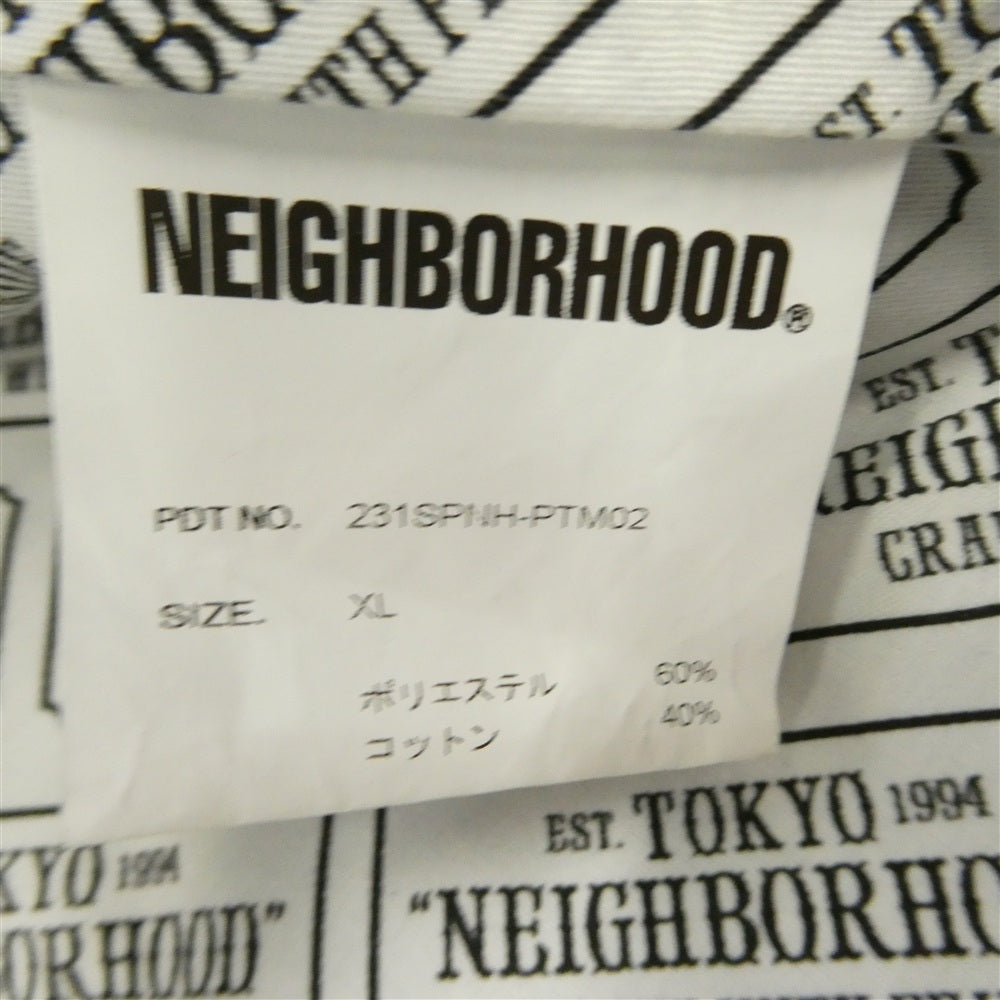 NEIGHBORHOOD ネイバーフッド 23SS 231SPNH-PTM02 WP SLIM PANTS スリム ワーク パンツ ブラック系 XL【中古】