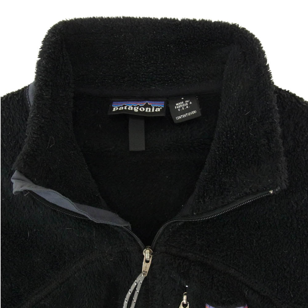 patagonia パタゴニア W812F USA製 Vintage ヴィンテージ ジップアップ ボア フリース ジャケット ブラック系 S【中古】