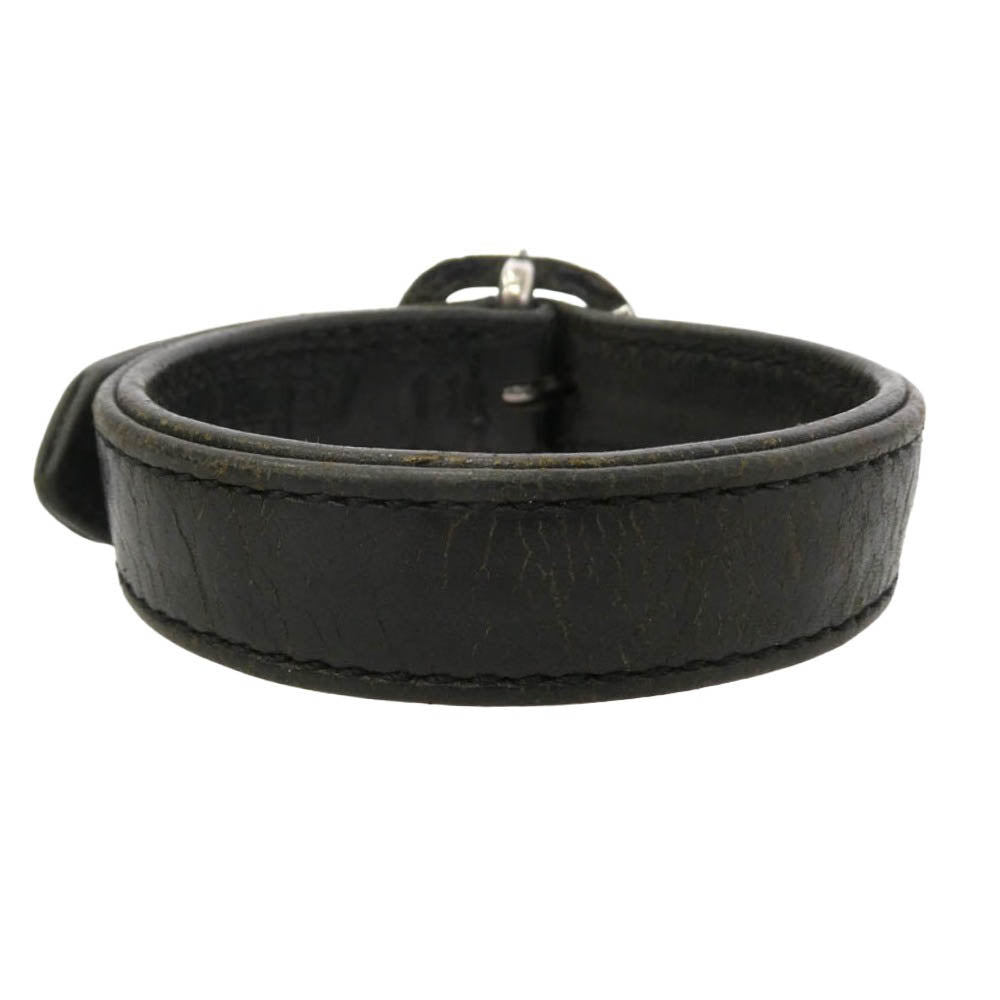 CHROME HEARTS クロムハーツ（原本無） GUNSLINGER ガンスリンガー レザー ブレスレット ブラック系 11【中古】