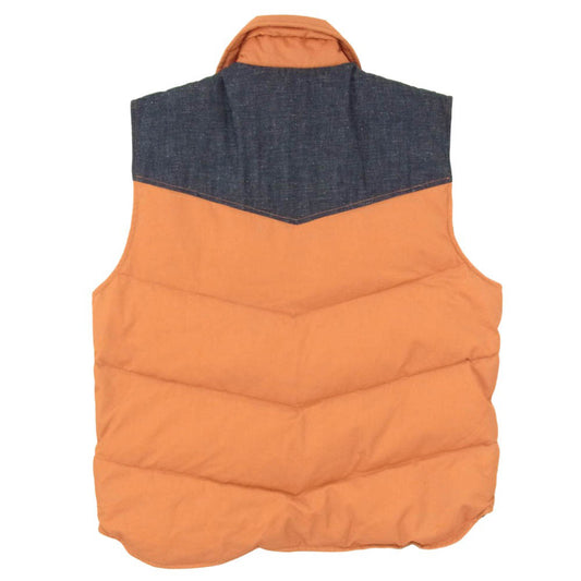 Levi's リーバイス RED TAB レッド タブ デニム切替 ダウン ベスト オレンジ系 L【中古】