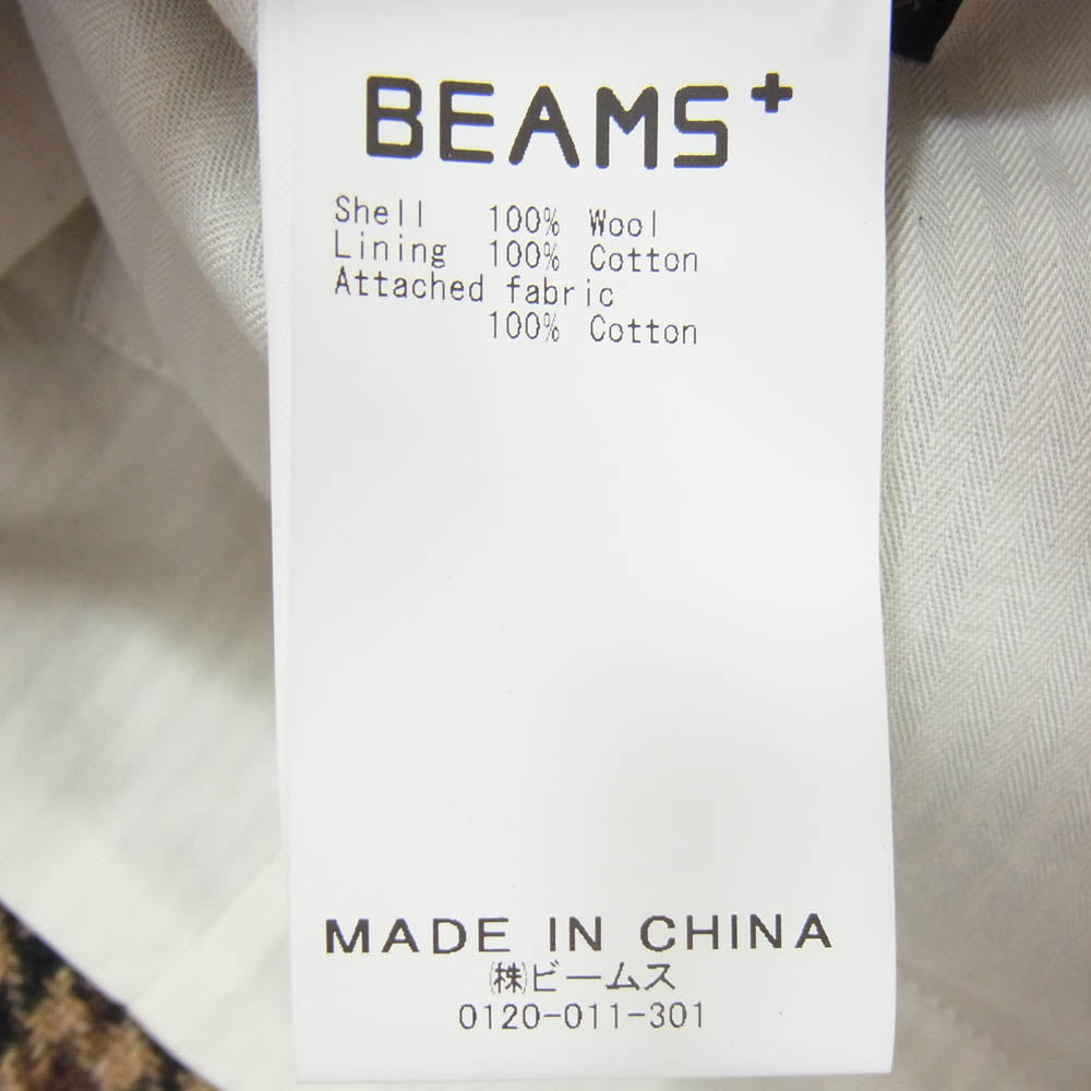 BEAMS ビームス 38-19-0017-803 BEAMS+ ビームスプラス Waistcoat Harris Tweed ハリスツイード ウエストコート ジレ ベスト ブラウン系 M【中古】
