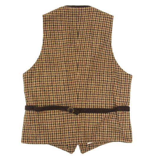BEAMS ビームス 38-19-0017-803 BEAMS+ ビームスプラス Waistcoat Harris Tweed ハリスツイード ウエストコート ジレ ベスト ブラウン系 L【中古】