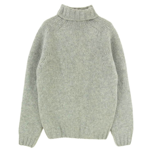 INVERALLAN インバーアラン 英国製 ウール タートルネック ニット セーター グレー系 38【中古】