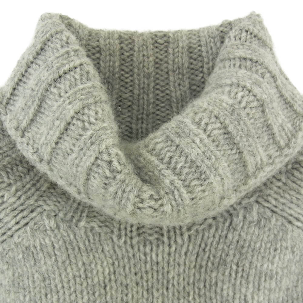 INVERALLAN インバーアラン 英国製 ウール タートルネック ニット セーター グレー系 38【中古】