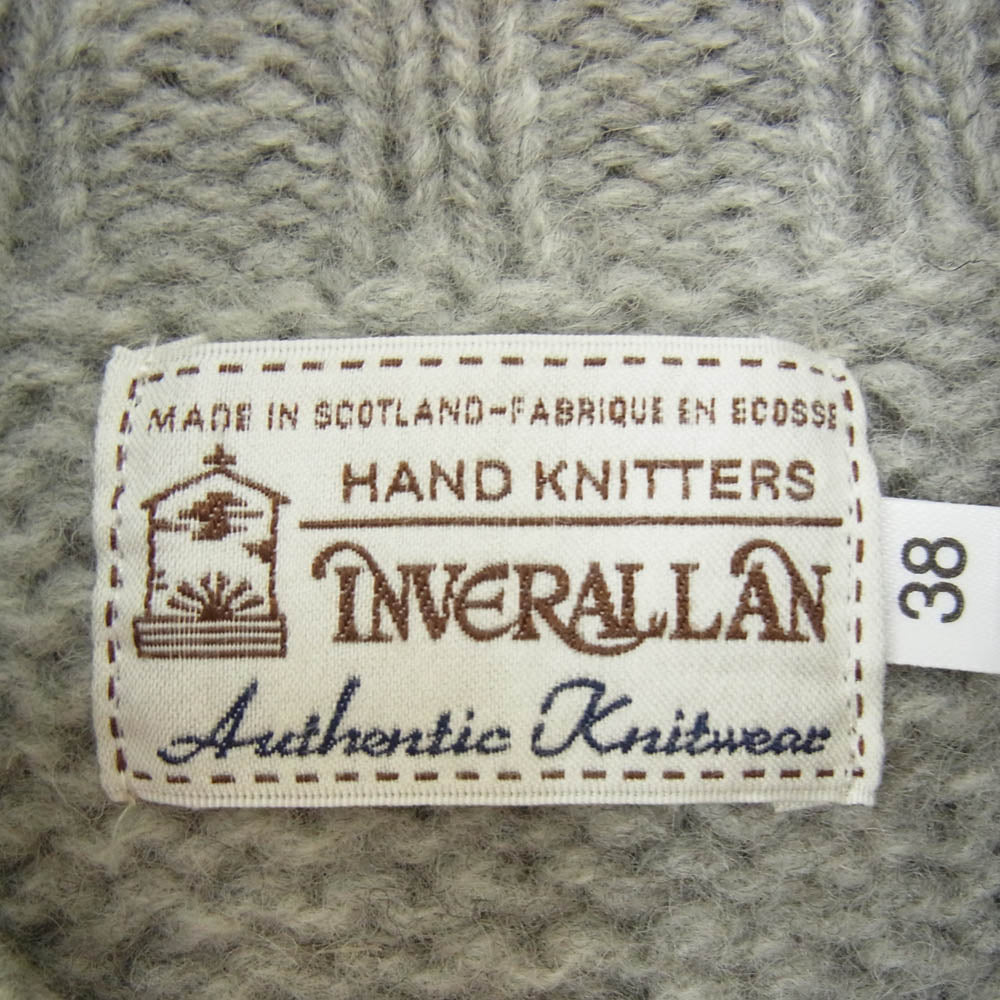 INVERALLAN インバーアラン 英国製 ウール タートルネック ニット セーター グレー系 38【中古】