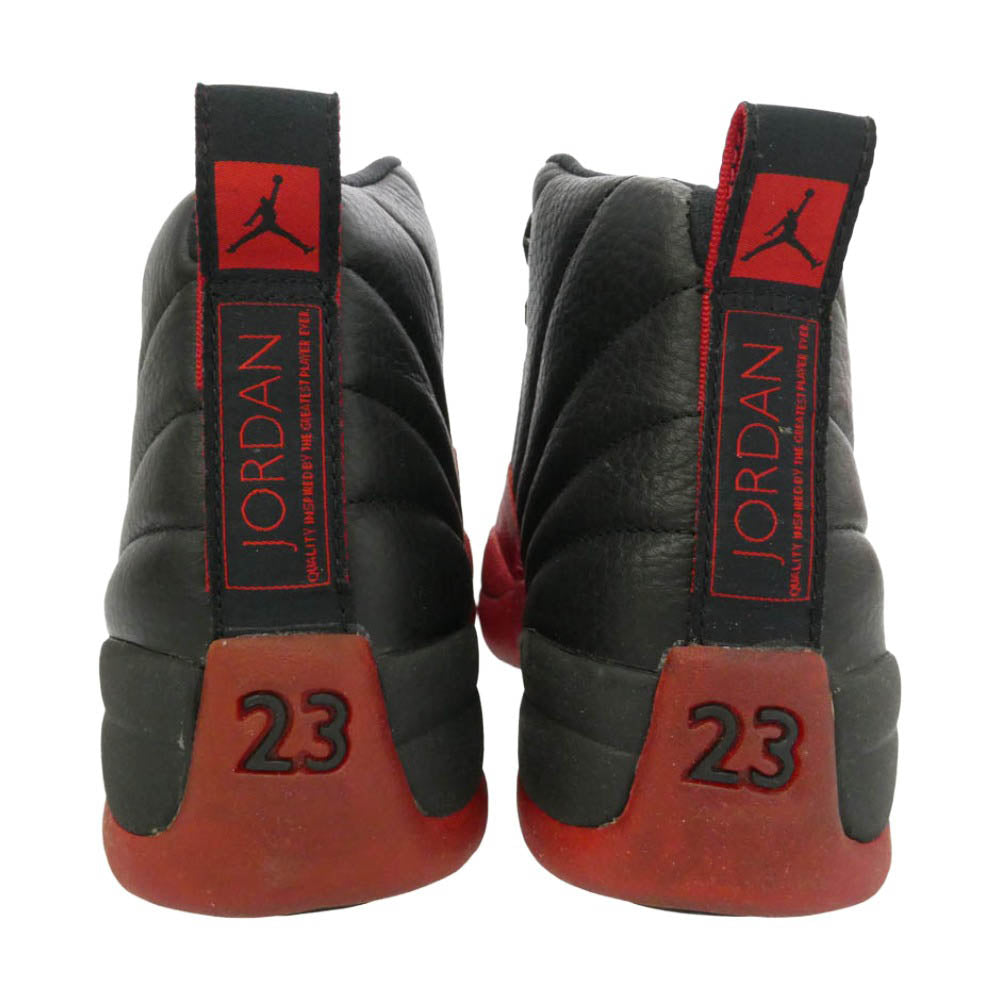 NIKE ナイキ 130690-061 【観賞用】Air Jordan 12 AJ12 OG Flu Game 1997 エアジョーダン12 OG フル ゲーム ハイカット スニーカー ブラック系 レッド系 27.5cm【中古】