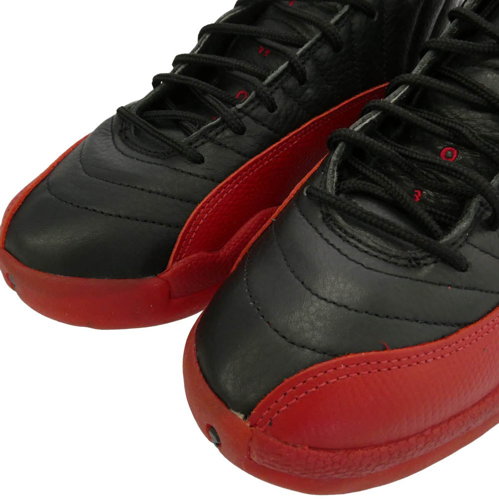 NIKE ナイキ 130690-061 【観賞用】Air Jordan 12 AJ12 OG Flu Game 1997 エアジョーダン12 OG フル ゲーム ハイカット スニーカー ブラック系 レッド系 27.5cm【中古】