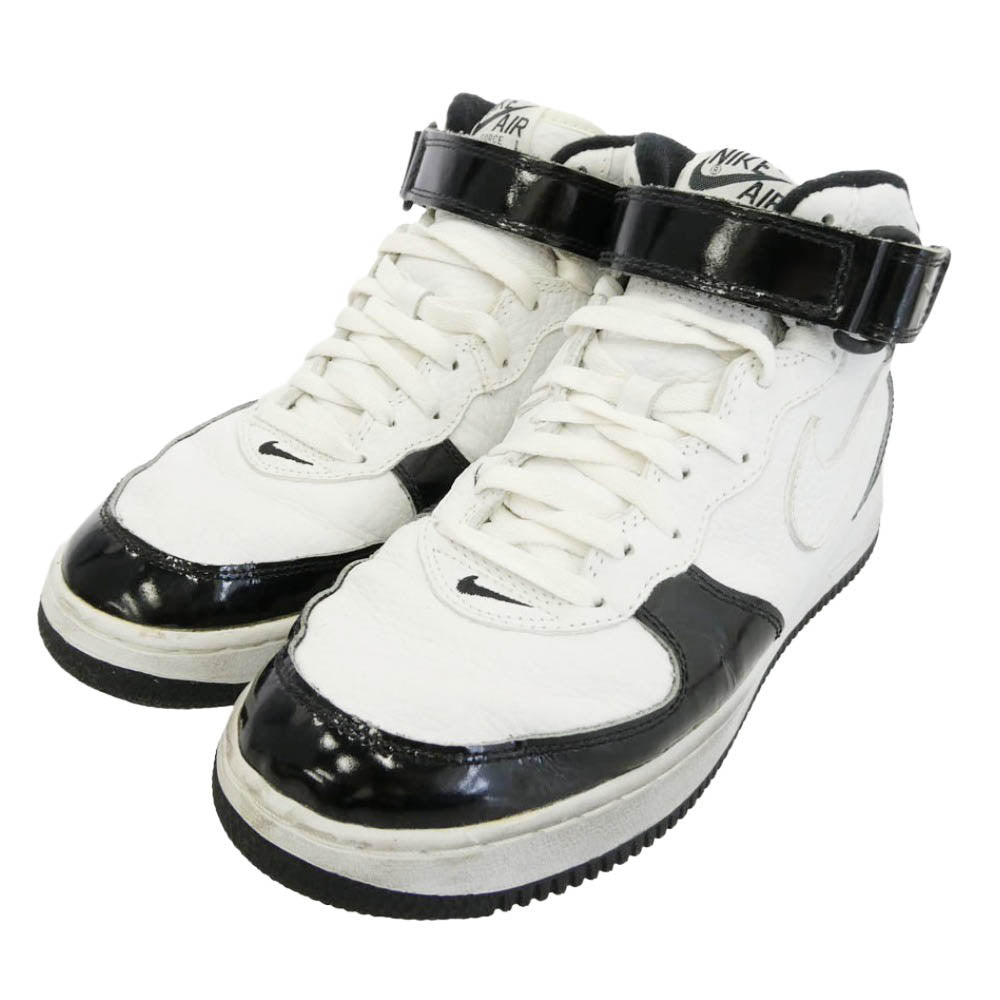 NIKE ナイキ 630125-013 【観賞用】Air Force 1 Mid SC Black White Foot Locker Exclusive エアフォース1 ミッド SC ブラック ホワイト フットロッカー エクスクルーシブ ハイカットスニーカー ホワイト系 ブラック系 27.5cm【中古】