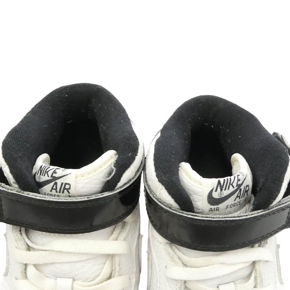 NIKE ナイキ 630125-013 【観賞用】Air Force 1 Mid SC Black White Foot Locker Exclusive エアフォース1 ミッド SC ブラック ホワイト フットロッカー エクスクルーシブ ハイカットスニーカー ホワイト系 ブラック系 27.5cm【中古】