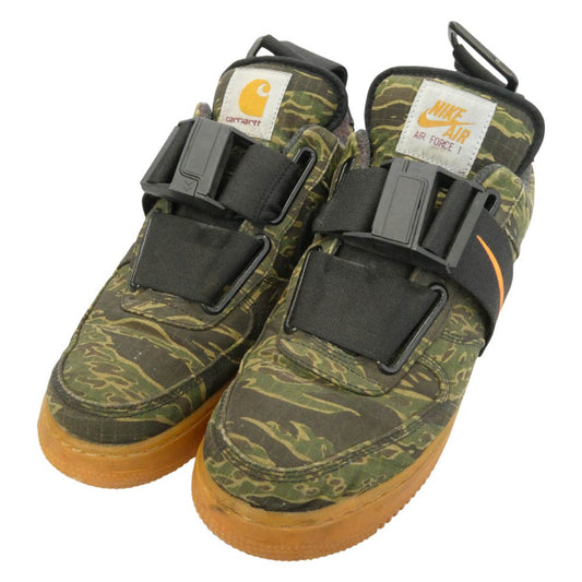 NIKE ナイキ Carhartt カーハート AV4112-300 CarHartt カーハート AIR FORCE 1 UTILITY LOW PRM WIP エアフォース1 ユーティリティ カモフラ スニーカー マルチカラー系 27【中古】