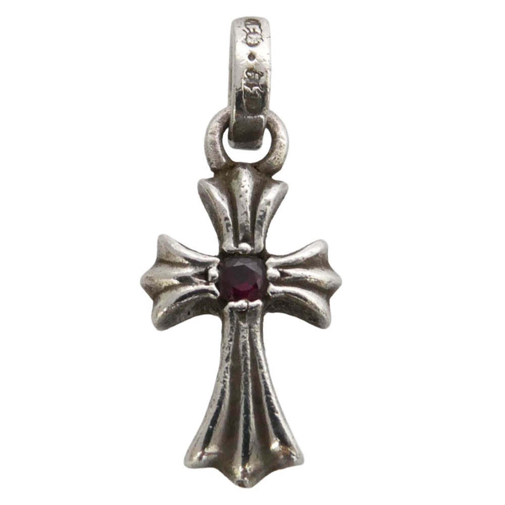 CHROME HEARTS クロムハーツ（原本有） CRS BBY FAT RUBY ベイビーファット 1ルビー ペンダントトップ シルバー系【中古】