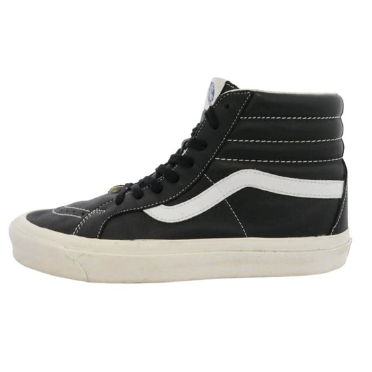 VANS バンズ 500714 SK8-HI レザー ハイカット スニーカー ブラック系 28cm【中古】