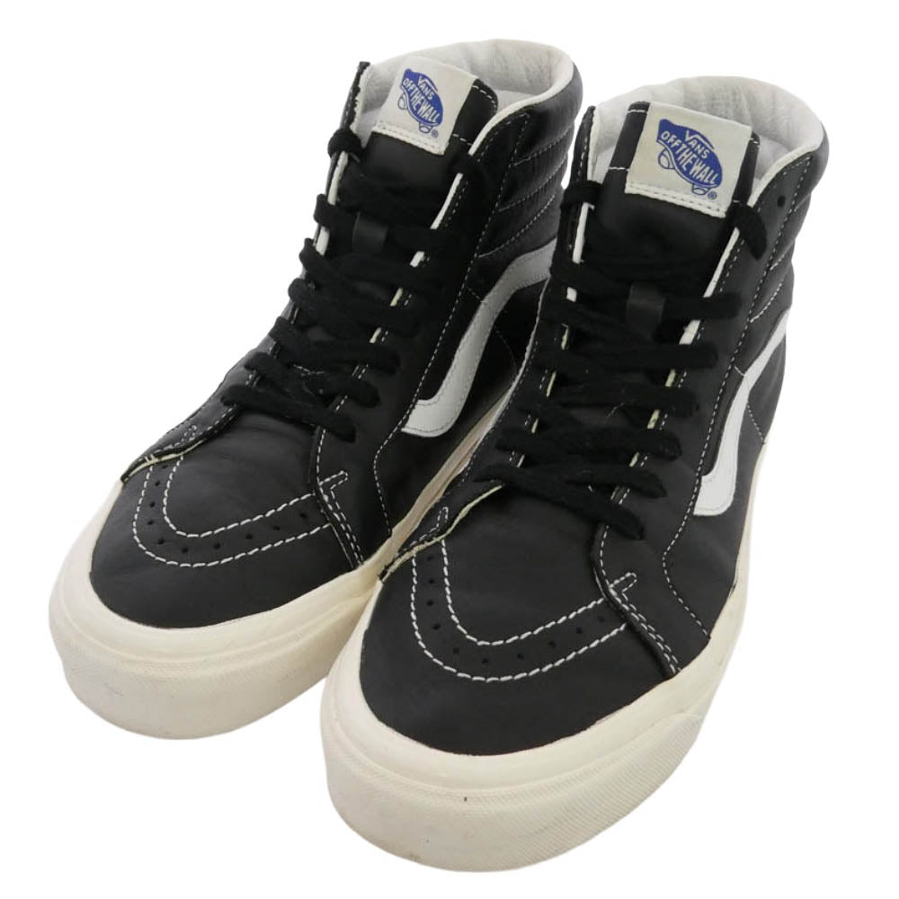 VANS バンズ 500714 SK8-HI レザー ハイカット スニーカー ブラック系 28cm【中古】