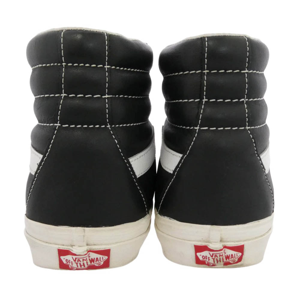 VANS バンズ 500714 SK8-HI レザー ハイカット スニーカー ブラック系 28cm【中古】