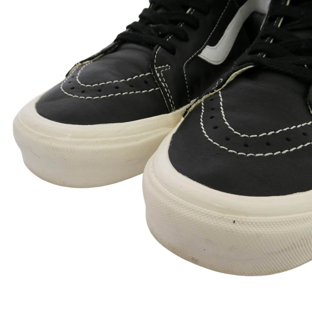 VANS バンズ 500714 SK8-HI レザー ハイカット スニーカー ブラック系 28cm【中古】