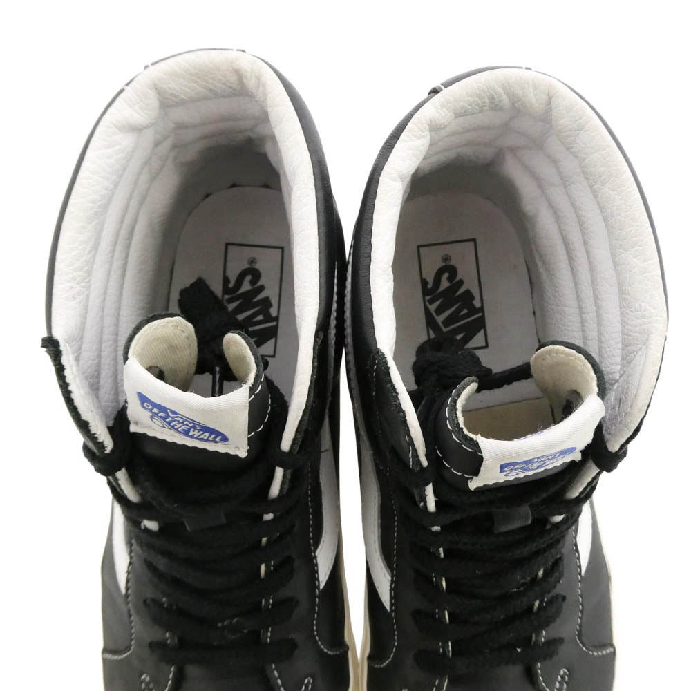 VANS バンズ 500714 SK8-HI レザー ハイカット スニーカー ブラック系 28cm【中古】